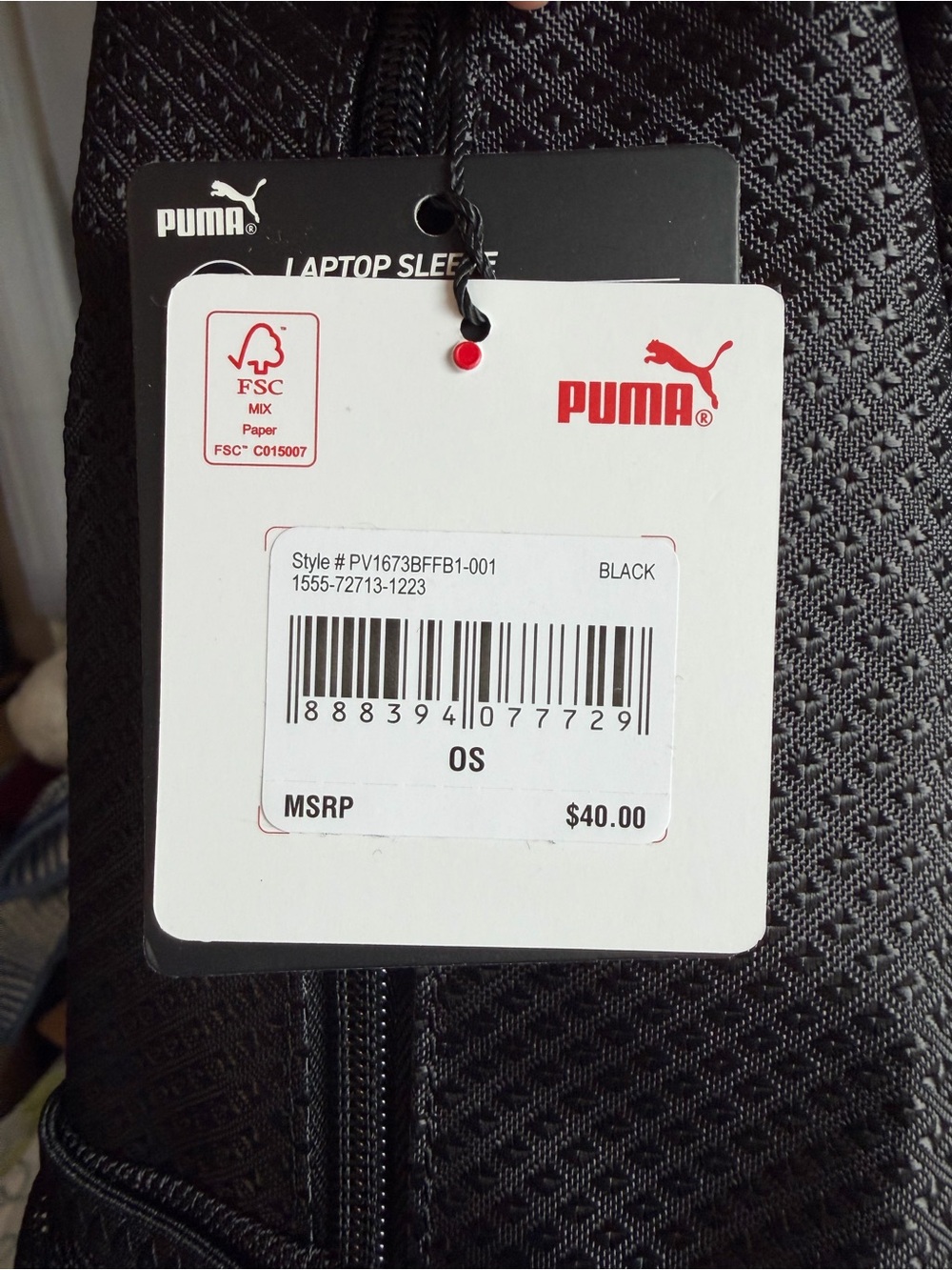 PUMA Evercat Contender 3.0 Backpack Black NWT Unisex Laptop School Bag - Picture 8 of 8